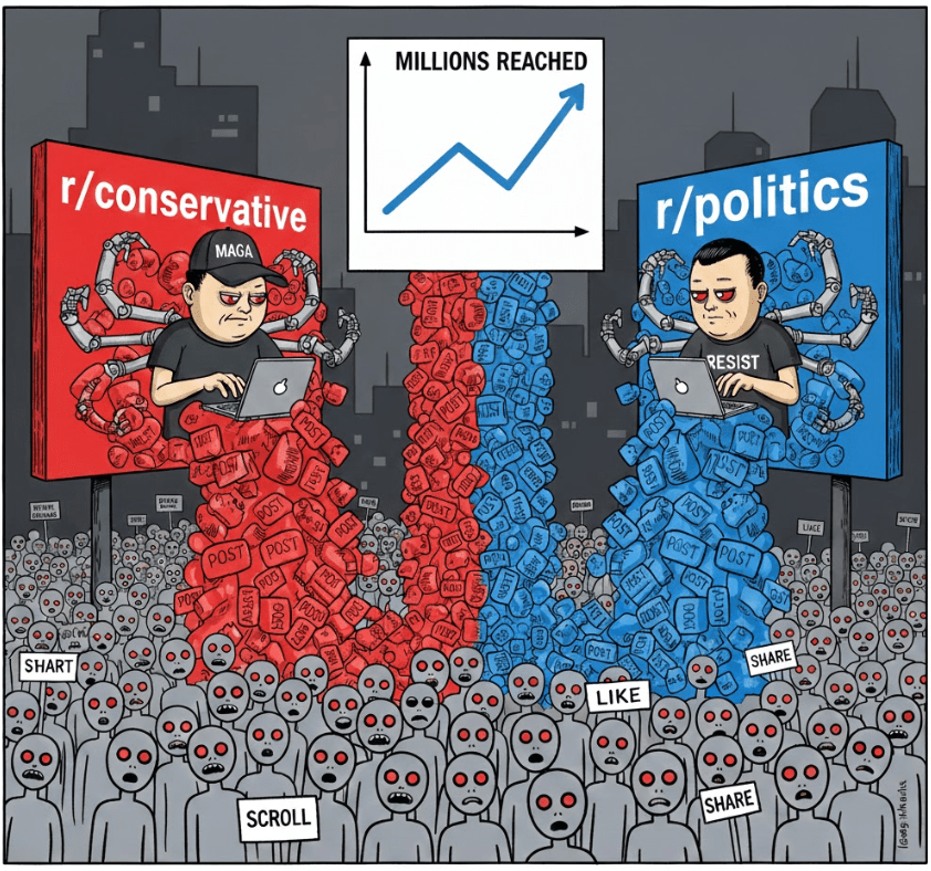 Reddit’s Political Illusion: How a Handful of Accounts Quietly Shape What Millions&nbsp;See